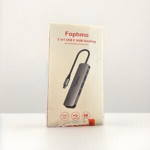 USB-C Multiport Adapter for Macbook, Fophmo 5 in 1 USB C Hub, USB 3.0 5Gbps Data